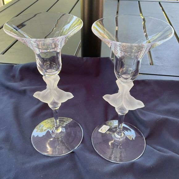 Sasaki Crystal Martini Style Glass Set - Picture 1 of 6
